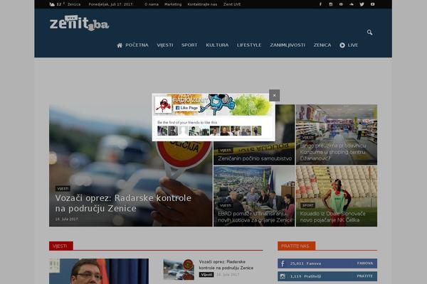 Site using Super Socializer plugin