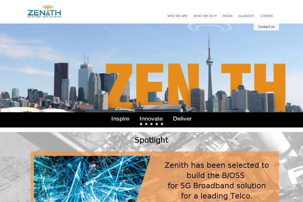 Zenith theme site design template sample