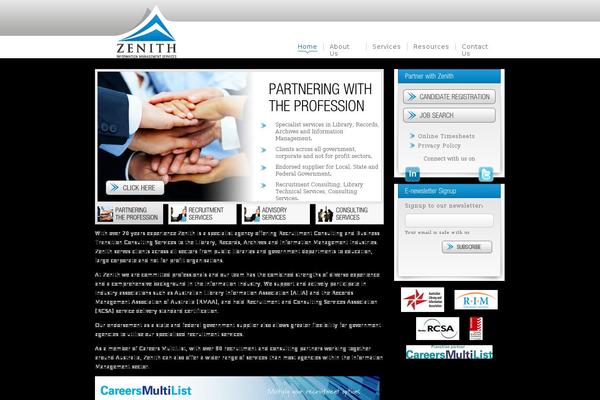 Zenith theme site design template sample
