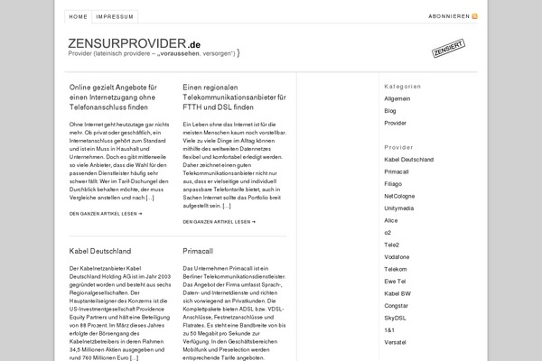 Site using Easy Custom Auto Excerpt plugin