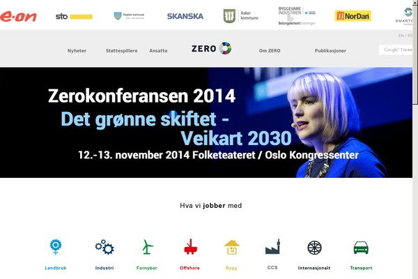Zero theme site design template sample
