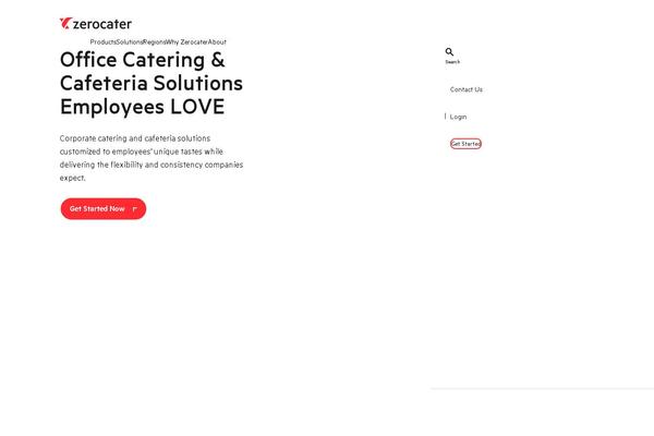 zerocater.com site used Zerocater