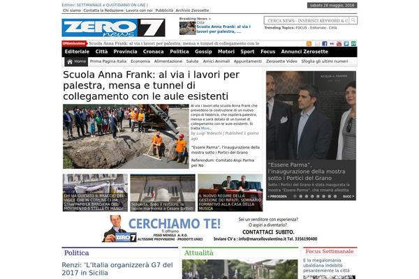 zerosette.it site used NewspaperTimes Single Pro