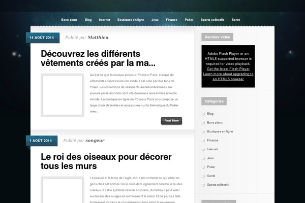 Glow theme site design template sample