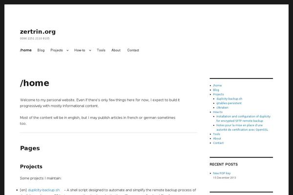 Twentysixteen-child theme site design template sample