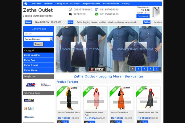 zethaoutlet.com site used Minimarket