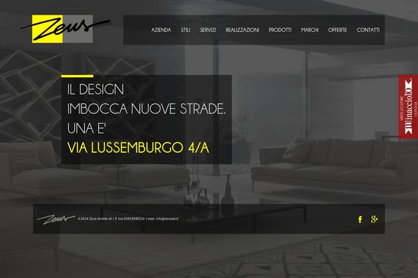 Zeus theme site design template sample