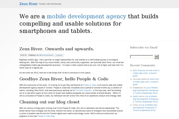 zeusriver.com site used Min