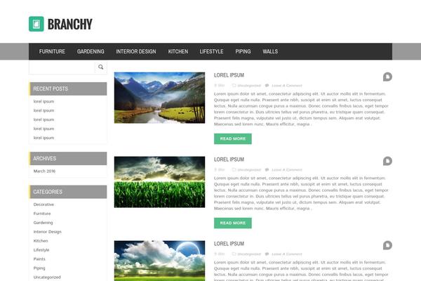 Article Directory theme site design template sample