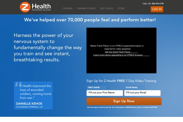 zhealth.net site used Zhealthtrainer