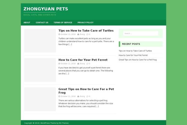 MH Biosphere theme site design template sample