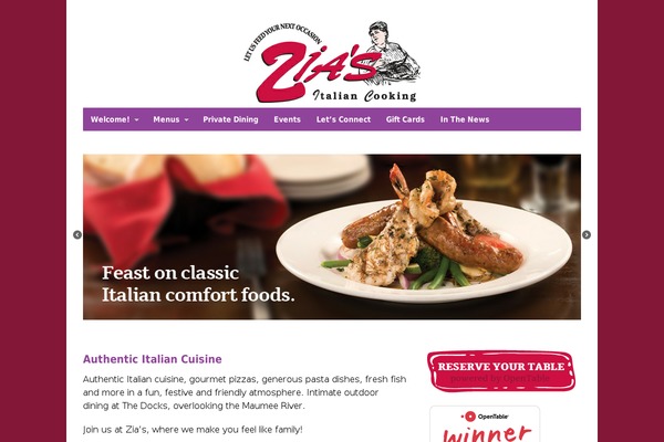 ziasrestaurant.com site used Canvas