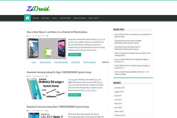 Sahifa theme site design template sample