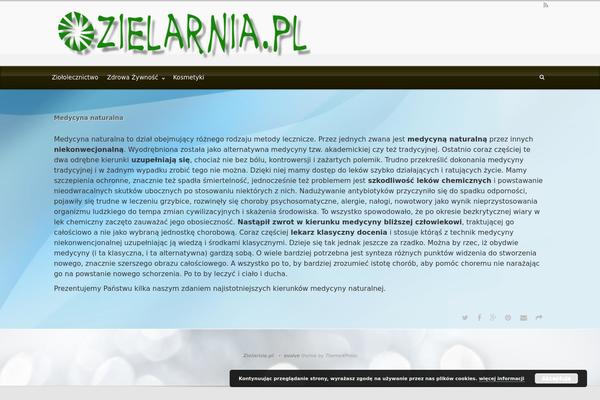 evolve theme site design template sample