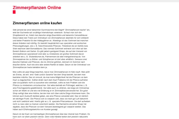zimmerpflanzenonline.com site used Sansserif_racer