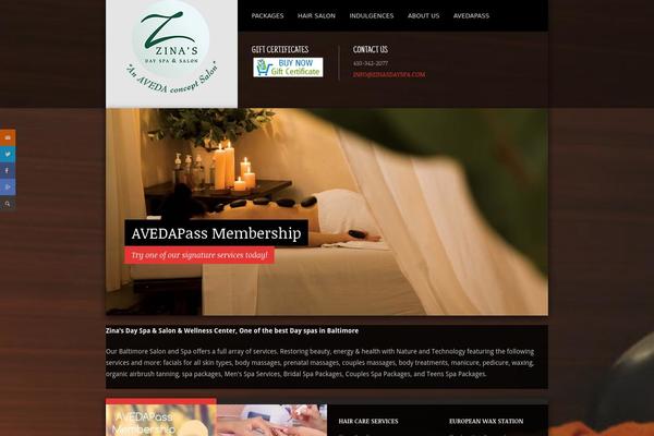 Spa theme site design template sample