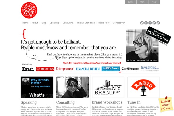 Van theme site design template sample