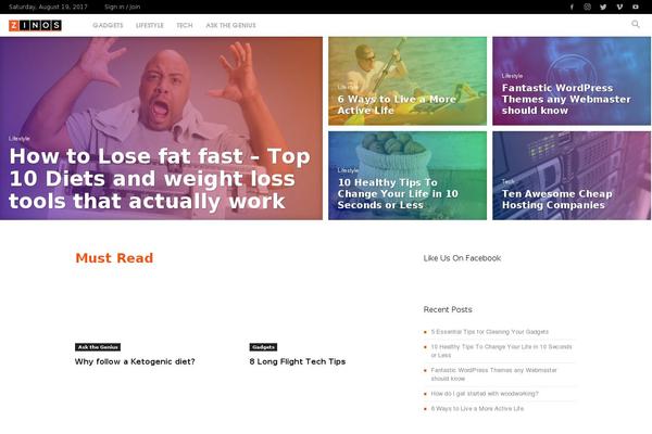 Site using Facebook Widget plugin
