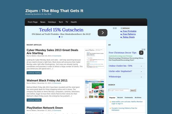 ziqum.com site used Wp-elegance_basic