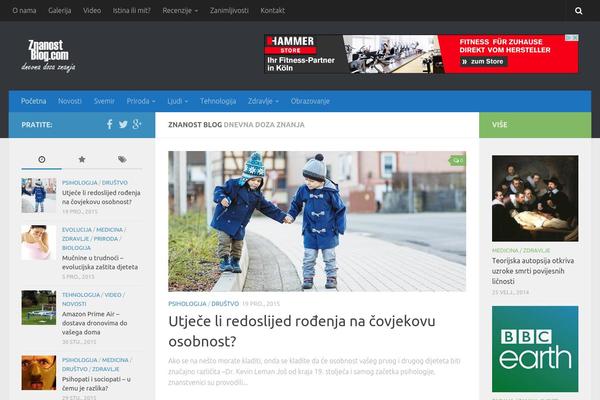 Hueman theme site design template sample
