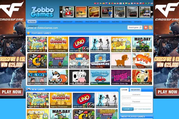 zobbogames.com site used Arcademega