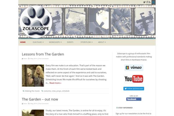 ZeroGravity theme site design template sample