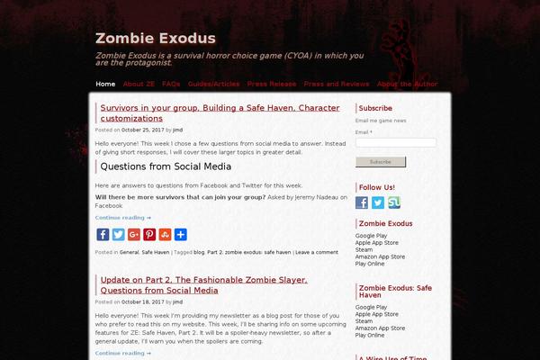 Zombie Apocalypse theme site design template sample