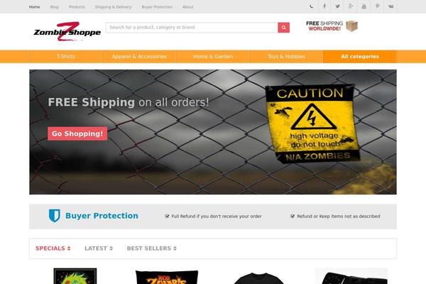 eStore theme site design template sample