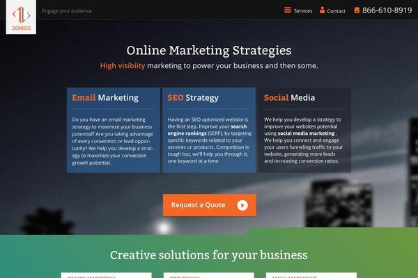 Zoom theme site design template sample