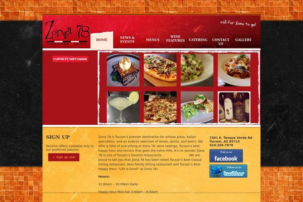 Zona theme site design template sample