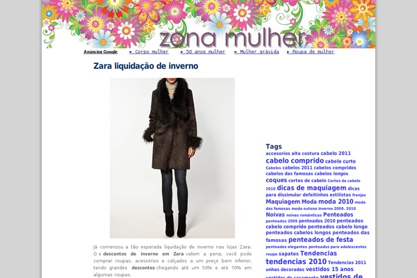 zonamulher.com site used Blogs