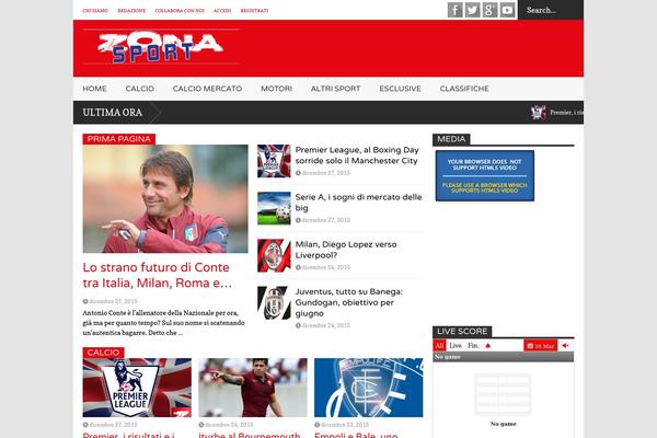 Site using Fastest Live Scores - Football Widgets plugin