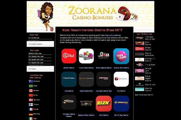 Casino theme site design template sample