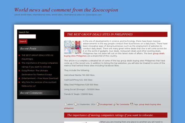 CW Red theme site design template sample