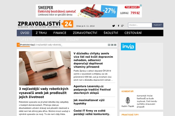 Magazine theme site design template sample