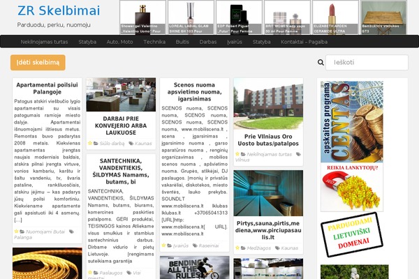 zr.lt site used Pr-skelb