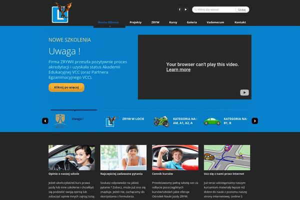 Caffeine theme site design template sample