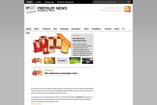Premiumnews theme site design template sample