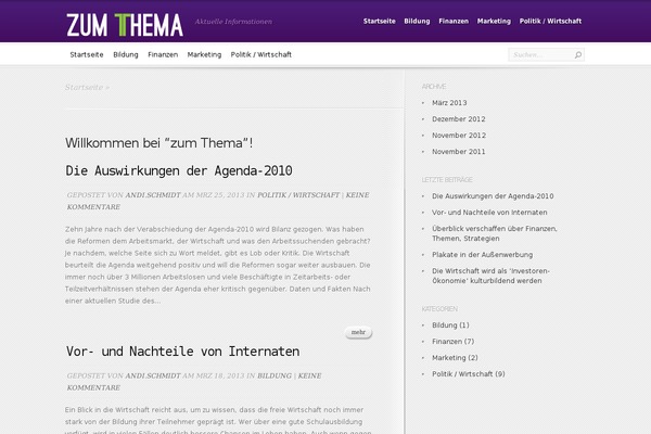 InReview theme site design template sample
