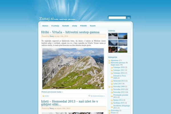 zunaj.si site used Angelicdesign