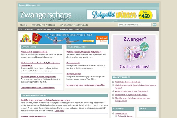 zwangerschapsverhalen.nl site used Lifestyle 4.0