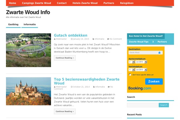 Site using Booking.com Official Search Box plugin