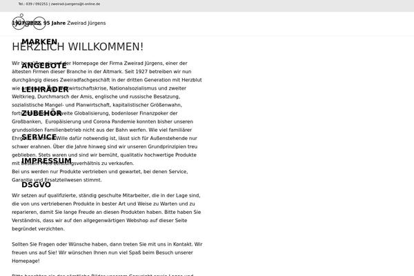 Impreza theme site design template sample