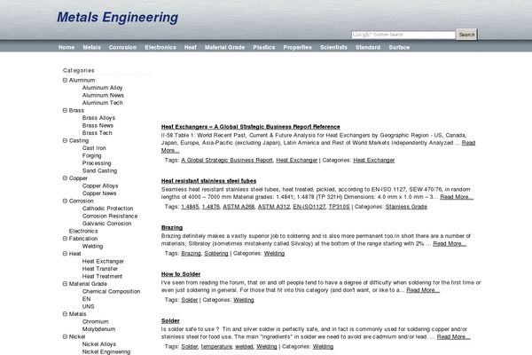 Site using Enhanced Categories plugin