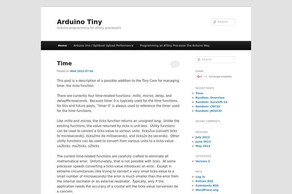 Twenty Eleven theme site design template sample