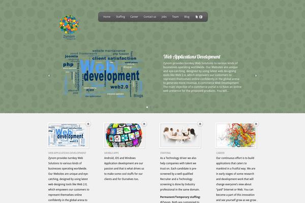 Feather theme site design template sample
