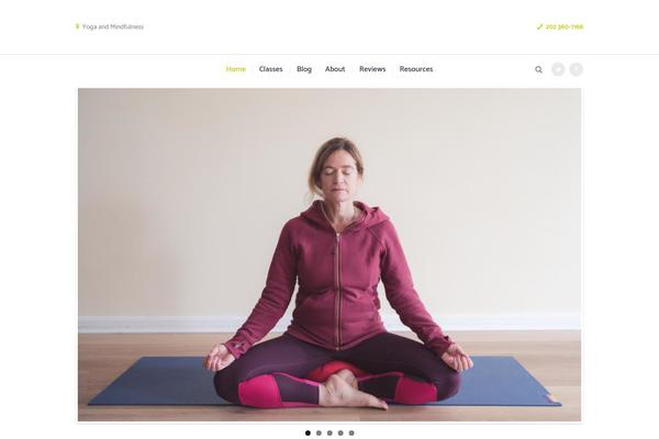 Yogastudio theme site design template sample