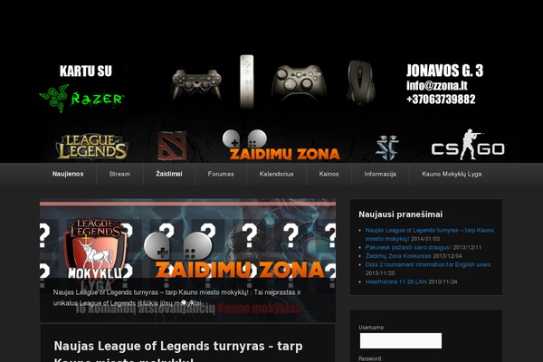 Zona theme site design template sample